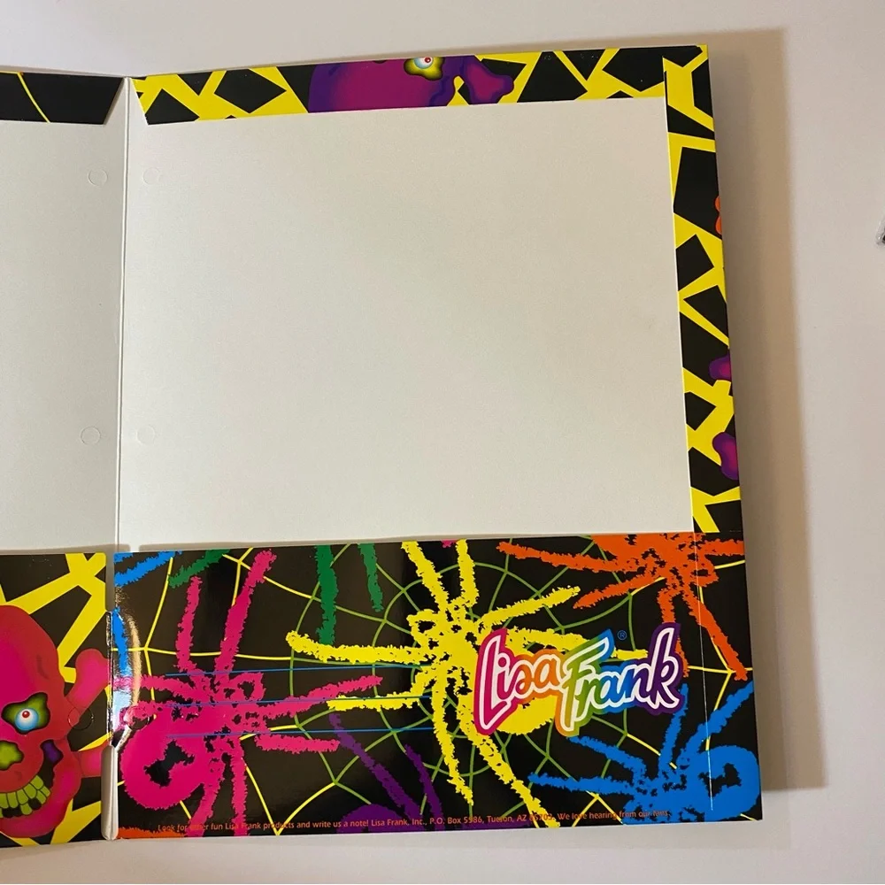Vintage Lisa Frank Spiders & Skeletons 1 Spooky Folder